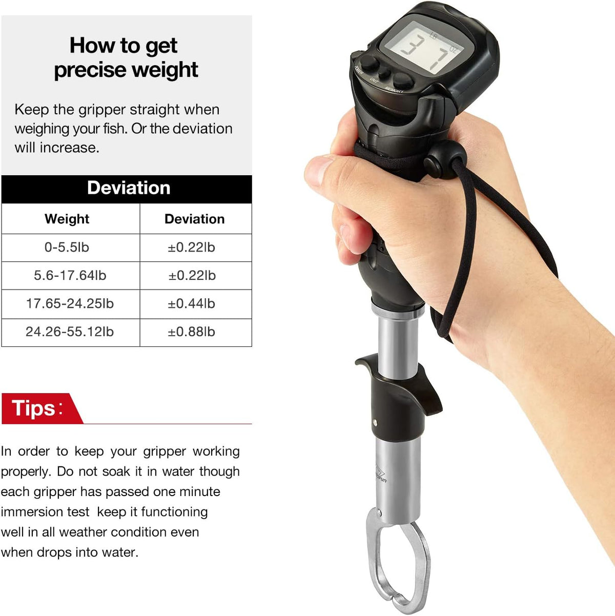Piscifun Fish Gripper with Digital Scale — 60 lb — detail 4