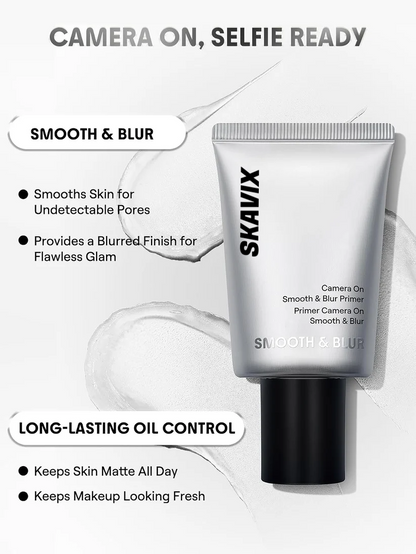 🔥 Buy 2 Get the 2nd for Only $1 | Camera On Smooth & Blur Primer – Pore Blurring, Oil Control & Soft Matte Finish