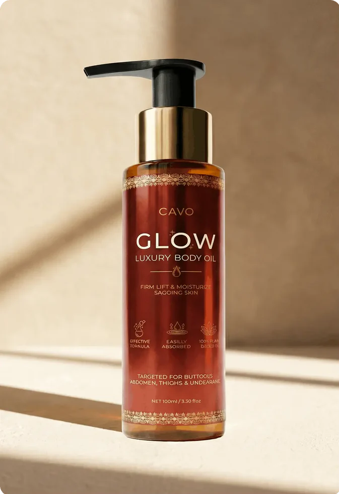 Cheemex Glow Luxury Body Oil bottle and formula highlights