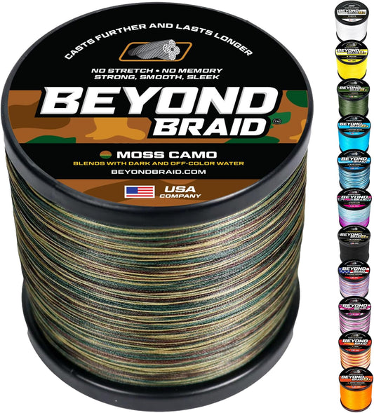 Beyond Braid Moss Camo Braided Fishing Line — 20 lb, 300 Yards — product image