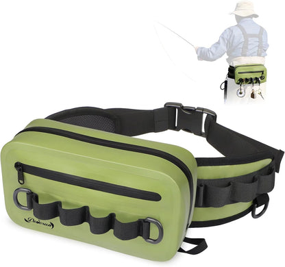Dovesun Waterproof Fishing Waist Pack — 3.3 L, Green — product image