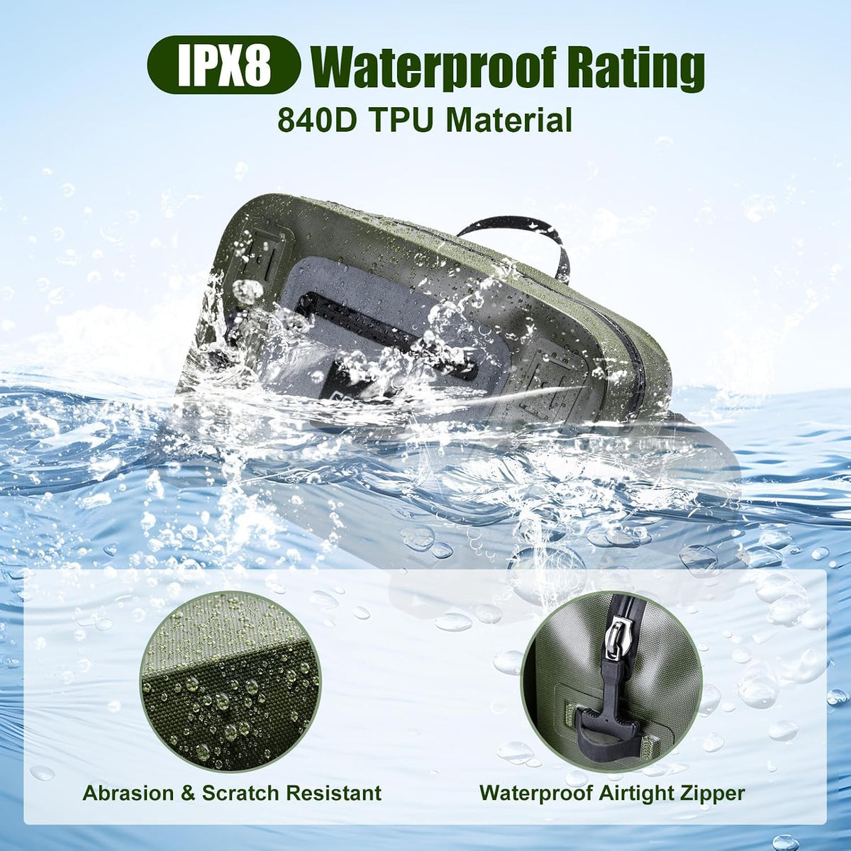 Goture Waterproof Fishing Waist Pack — 9 L — detail 1