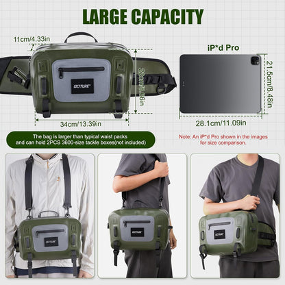 Goture Waterproof Fishing Waist Pack — 9 L — detail 3