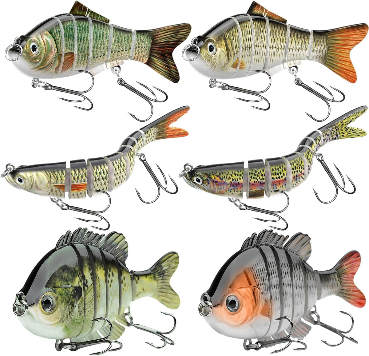CHSMONB Jointed Slow-Sinking Swimbaits — 6-Piece Set — product image