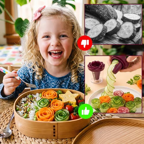 🥕✨ Manual Vegetable Spiralizer and Curler for Rose Flower Carving – Turn Carrots into Restaurant-Style Roses in 60 Seconds! 🌹🍽️