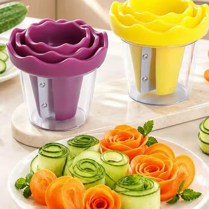 🥕✨ Manual Vegetable Spiralizer and Curler for Rose Flower Carving – Turn Carrots into Restaurant-Style Roses in 60 Seconds! 🌹🍽️